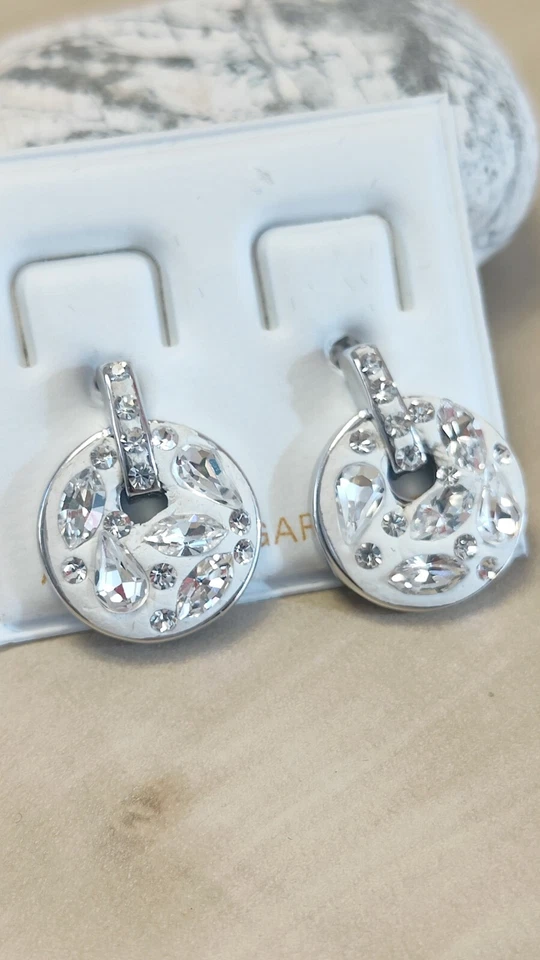 Orecchini argento 925 donna con Ciondolo Zirconi Bianco Silver - Immagine 4 di 4