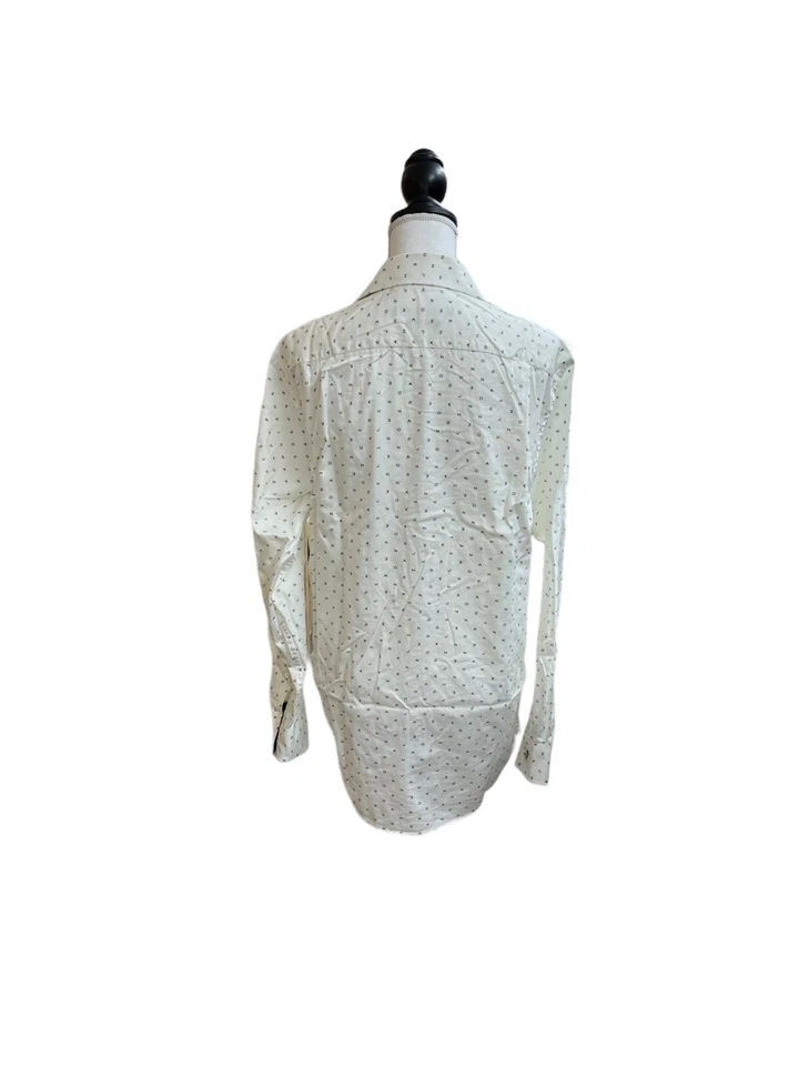 Sean John Mens Beige, Black Letters Tailored Fit Dress Shirt 15 1/2 - 32/33 - Image 3 of 4