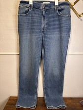 Abercrombie Fitch 90s Straight Ultra High Rise Denim Jeans Women  s 32/14L