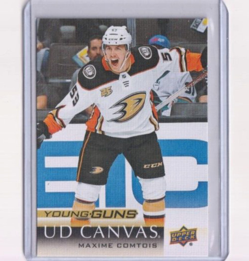 2018-19 Upper Deck Series 1 Canvas Young Guns C95 Maxime Comtois Anaheim Ducks