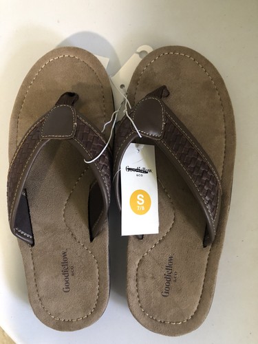 Braided Canvas Flip Flops Sandals Tan 