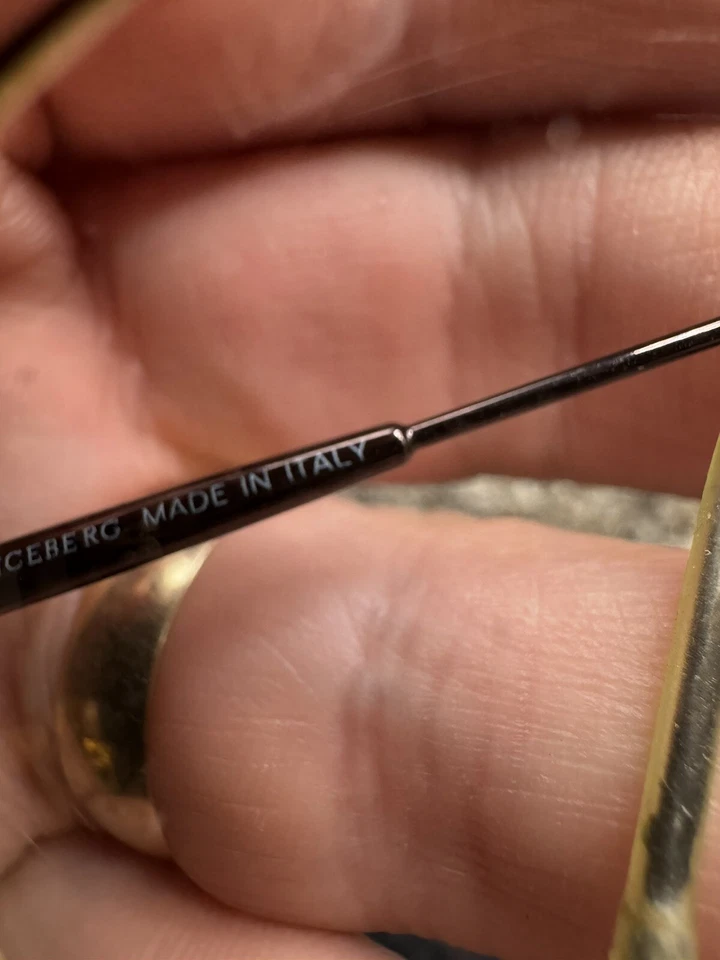 Iceberg 80012, Vintage 2000s lightweight brown rectangle eyeglasses frames - Image 2 of 4