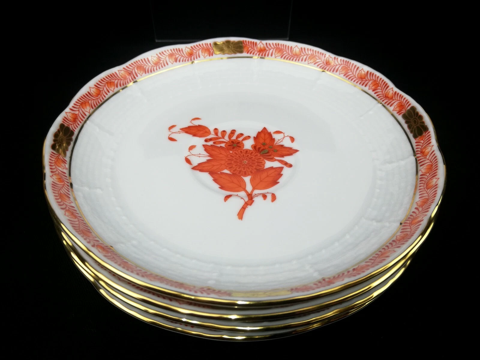 Herend Chinese Bouquet Tea Cups with Saucers - Thumbnail 4
