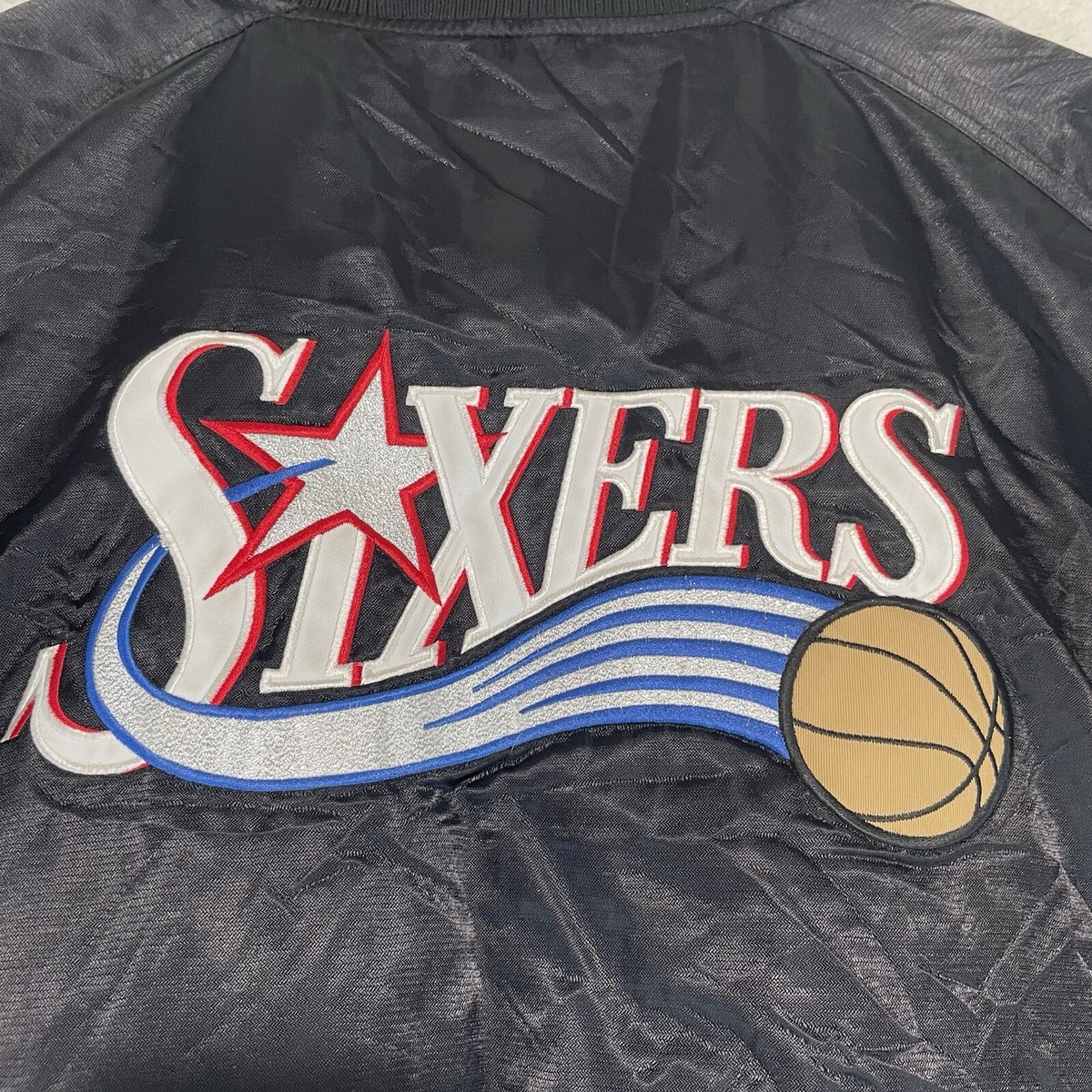 VTG Nike Philadelphia 76ers Varsity Jacket Mens 4XL Sixers Bomber