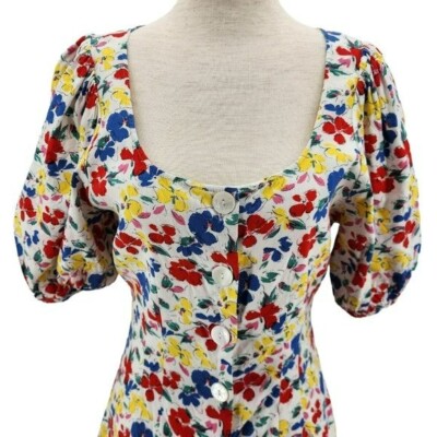 Rixo X Target Linen Blend Floral Puffed Sleeve Multicolor Mini Dress Womens 4 | eBay Rixo X Target Linen Blend Floral Puffed Sleeve Multicolor Mini Dress Womens 4 | eBay