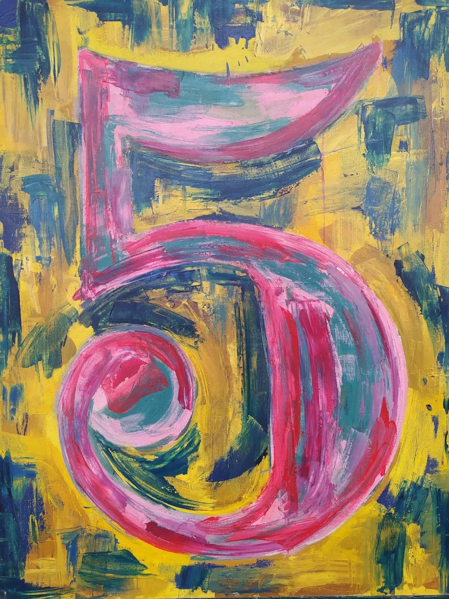 JASPER JOHNS OIL ON CANVAS NUMBER 5 SIGNED AND DATED 1961 GOOD CONDITION |  eBay