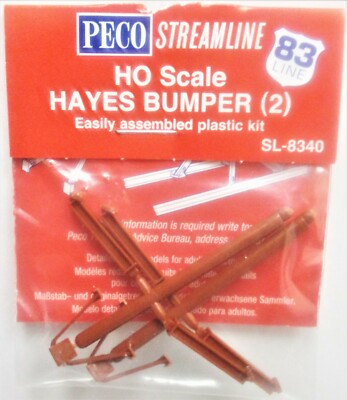 HO Scale Peco SL-8340 North American Style Code 83 Hayes Bumper Kit pkg (2)