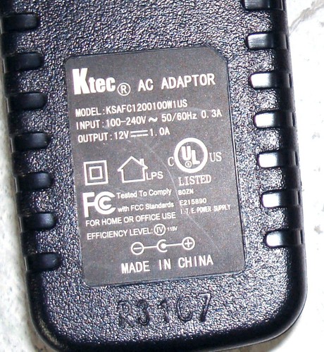 KTEC AC Adapter / Power Supply - KSAFC1200100W1US - Picture 4 of 6
