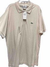 Lacoste Men s Beige Polo Short Sleeve Shirt Size 6/Large