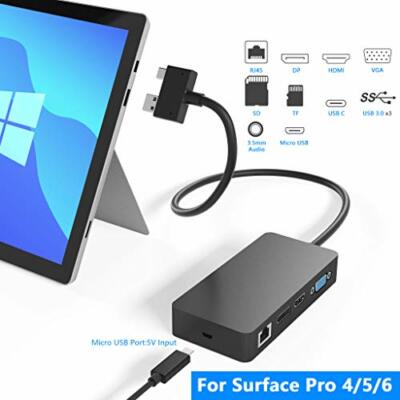 Surface Dock, Surface Pro Docking Station, 12 In 1 Triplo Display - Foto 8