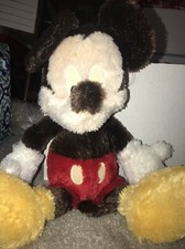 Disney Parks Exclusive Mickey Mouse Plush 15" Pile Vintage Long Pile Brown
