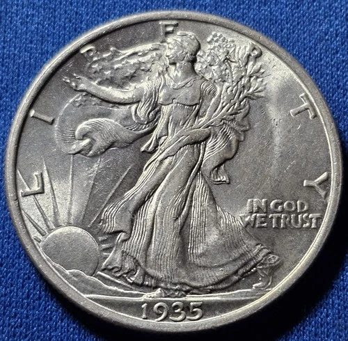 1935-P Walking Liberty Half Dollar Choice/Gem BU Uncirculated. Bright Coin!!!