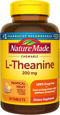 Chewable L Theanine 200Mg, L-Theanine Supplement for Stress Relief, 50 Chewable