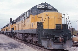 TP ORIGINAL SLIDE CNW NORTH WESTERN SD9u #6609 4 EAGLE GROVE IA 1971