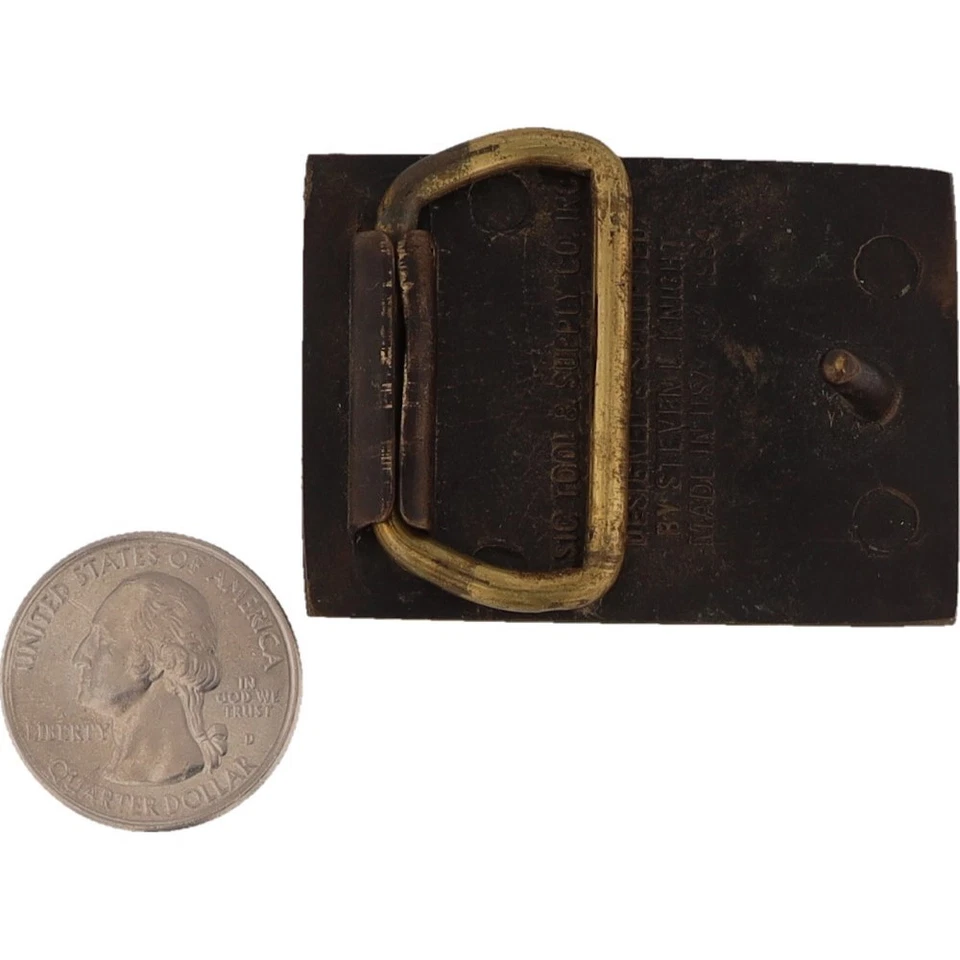 Sm Brass Slk Steven L Knight Big Horn Ram Mountain Goatq Vintage Belt Buckle - Image 2 of 4