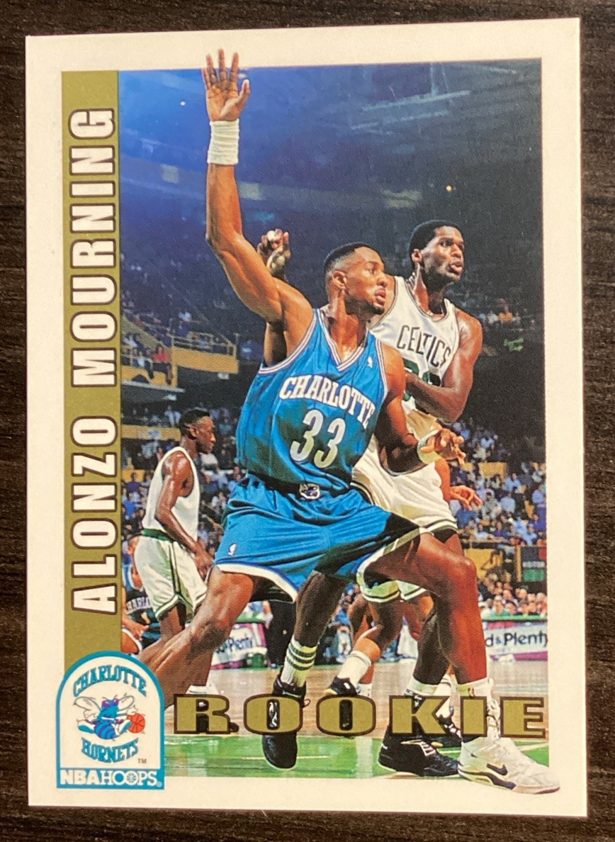 1992-93 NBA Hoops Alonzo Mourning Rookie #361 Charlotte Hornets RC