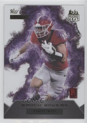 2022 Wild Card MATTE Rookie Heat Silver - Purple Flames 58/100 Brock Bowers 10k8