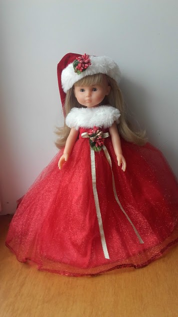 Tenue robe Noël rouge paillette poupée Corolle Les Chéries et Paola Reina