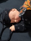 Vintage Anne Geddes Monarch Butterfly Collectors Baby Doll 16" asleep — photo 2