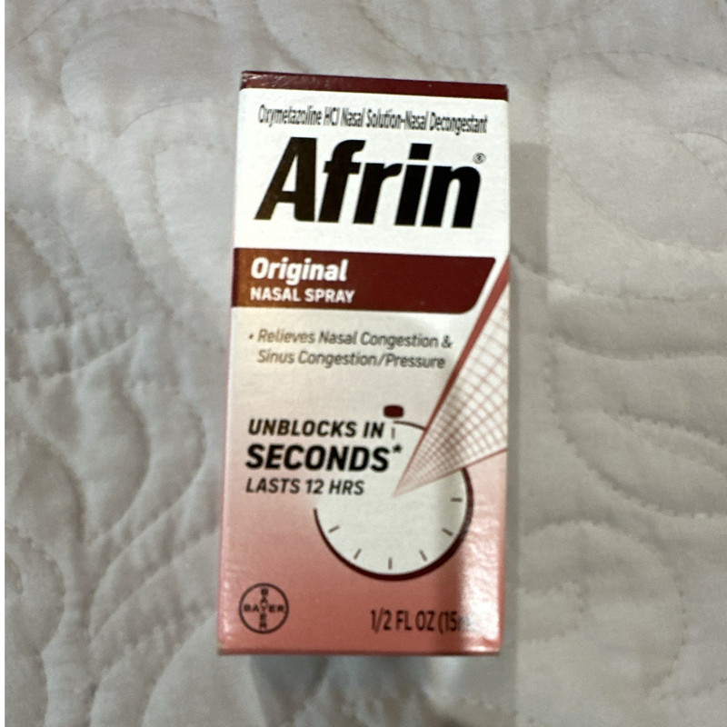 Afrin Original Nasal Spray Oxymetazoline HCl 1/2 FL OZ Exp 2027/12