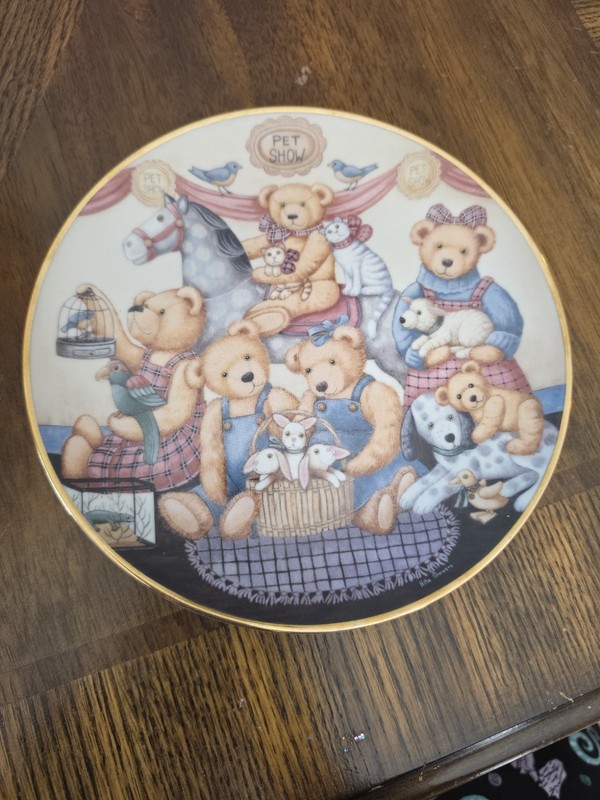 Franklin Mint Teddy Bear Pet Show Porcelain Limited Ed. Plate