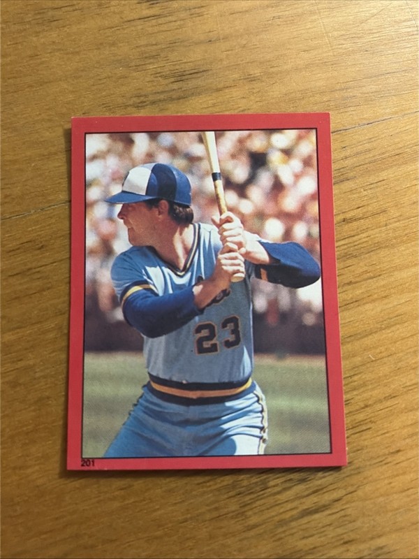 1982 Topps Vintage Baseball Sticker 201 Ted Simmons Catcher