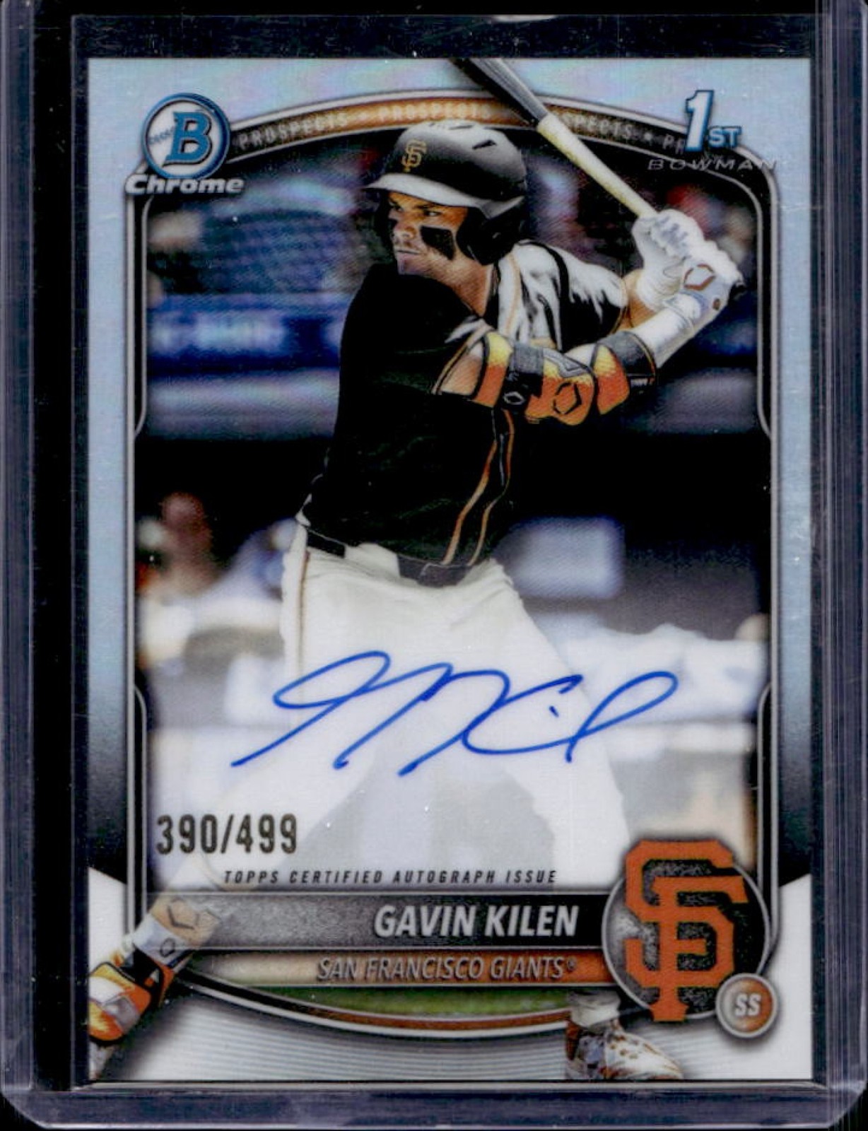 2025 Bowman Draft Gavin Kilen Chrome Auto Refractor 1st Prospect #/499 Giants