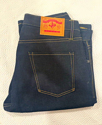 Flint and Tinder Men's Straight Fit Blue Jeans Cone Mills White Oak Denim