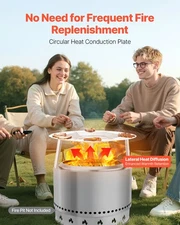 New Fire Pit Heat Deflector New Solo Stove Yukon, 27 inch Bonfire Round New Wo