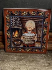 Norway Suzanne Toftey Lutefisk Boy Tile 6” Square Norwegian Boy Uff Da