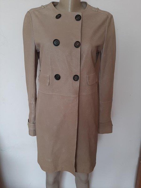 Brunello Cucinelli Trenchcoat Damen beige Leder #69M4