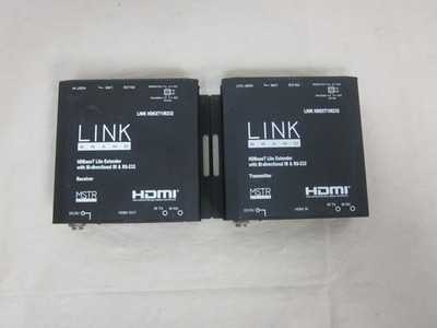 LINK BRAND HDEXT1IR232 HDBaseT HDMI Extend IR Over w/o Power Cables LOT OF 2