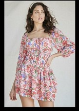 Sale 3 Dresses For $20 Pink Floral Ruched Forever 21 Size Small