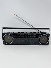 Sony CFS-W50 Boombox Double Cassette AM FM Tested Black
