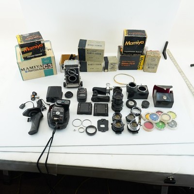 Mamiya C220 Professional Medium Format Twin Lens Reflex Film, Camera Bundle