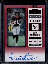 2022 Panini Contenders John Metchie III Red Zone RC Rookie Ticket Auto #125
