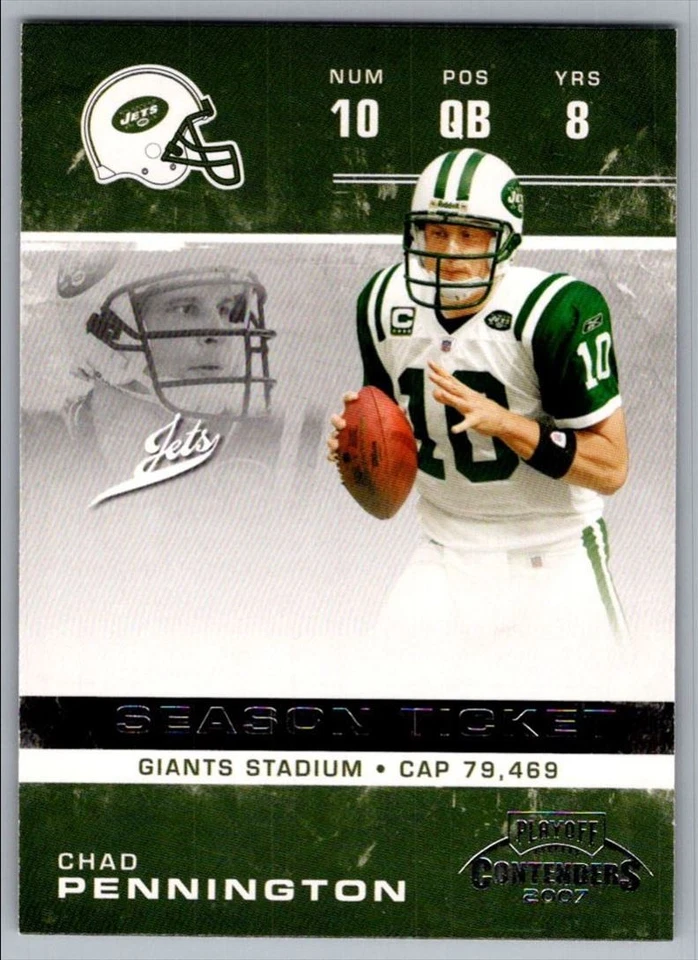 2007 Topps Performance Chad Pennington New York Jets #10 - Image 2 of 2
