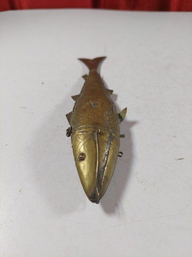 Antique Brass Articulated Fish Spice / Snuff Box - Picture 4 of 9