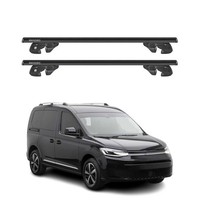DachträGer GrundträGer FüR VW Caddy V 2020-2026 Aluminium 90Kg TÜV Schwarz 2Tlg