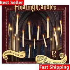 Halloween Decorations - Floating LED Candles with Remote Control -12Pcs Magic...