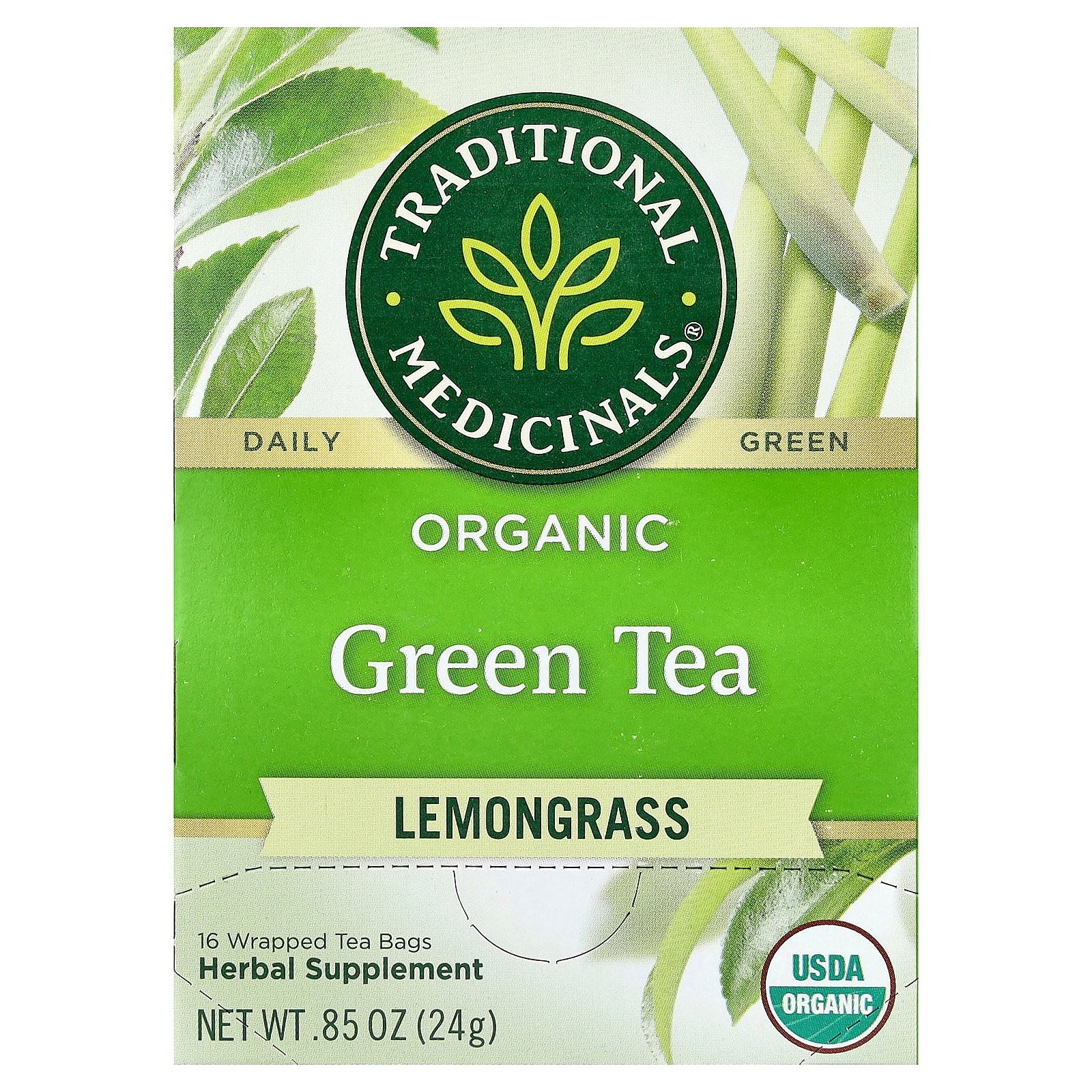 , Lemongrass, 16 Wrapped Tea Bags, 0.85 Oz (24 G)