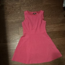 Nine West Pink Fit & Flare Sleeveless Knee Length Dress Round Neck Size 10