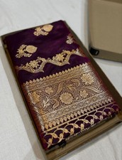 Banarasi Katan Silk Buta Saree  Premium Gold Zari Weaving  Running Blouse