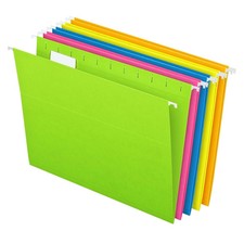 Pendaflex Hanging File Folders, 25-Pack, Letter Size, Bright Neon Assorted