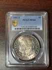 1882-S Morgan dollar, PCGS MS66 amazing obverse color