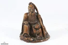 Small 17th / 18th Century Chinese Carved Bamboo Shoulao & Attendant Figure