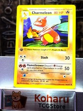 1999 charmeleon pokemon card  Base Set First Edition #24(Shadowless) [1R] Fireworks (40) Flip a coin Charmeleon Pokmon TCG Base Set