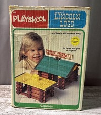 Playskool Vintage 1978 Lincoln Logs 103 Pc General Store Building Set