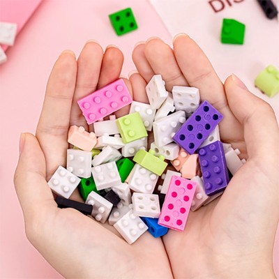 60 Stück Bausteine Bausteine Gummi Radierer Party Geschenktütenfüller