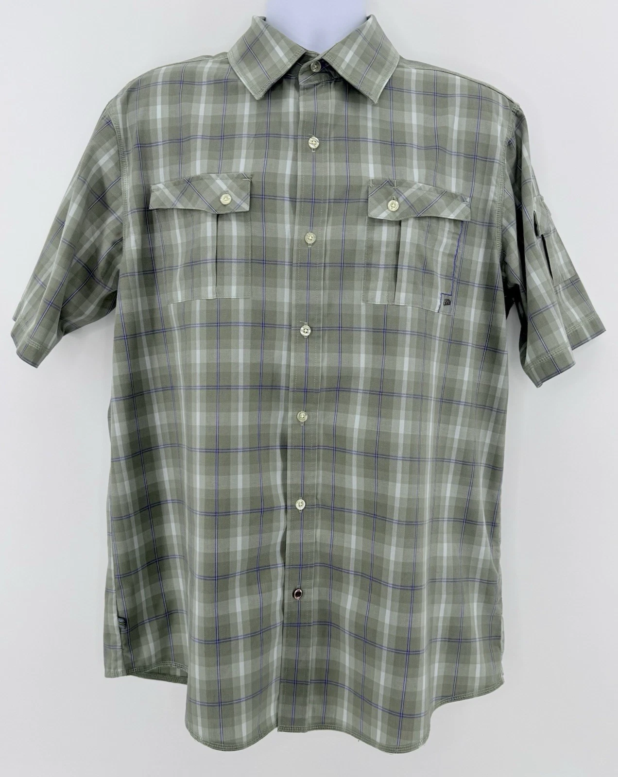 686 Performance Dry Vented Hiking Shirt Mens L Plaid Outdoor Camping Trail SS
